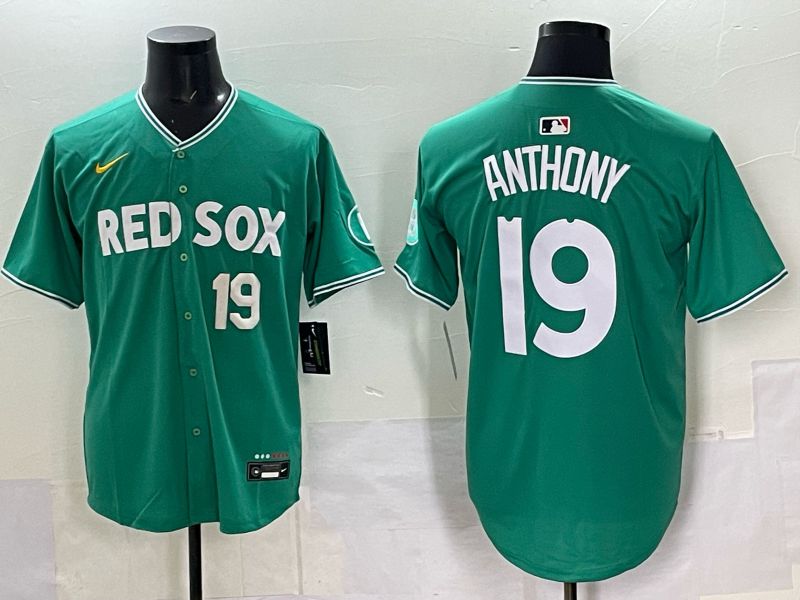Men 2025 Boston Red Sox #19 Anthony Drak Green Joint Name Nike MLB Jersey 032->boston red sox->MLB Jersey